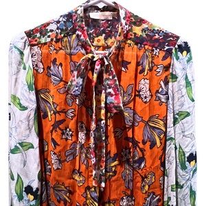 Tory Burch Orange Floral Men's Shirt